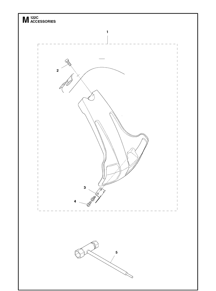 Accessories Diagram and Parts List for 122C 966712701 Husqvarna Edger