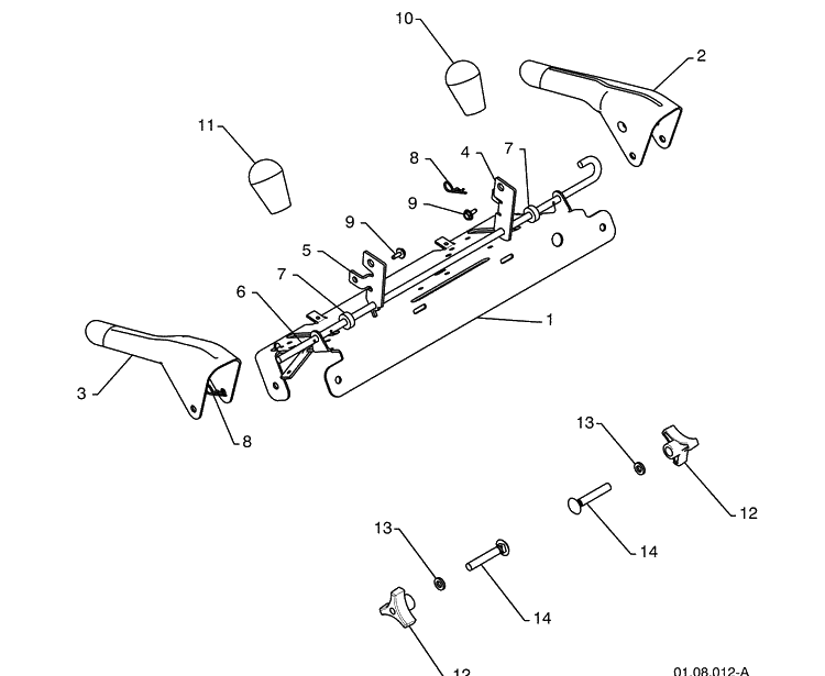 Handles - A Diagram and Parts List for 16530SBXLS (96193004101)(2009-06) Husqvarna Snow Blower