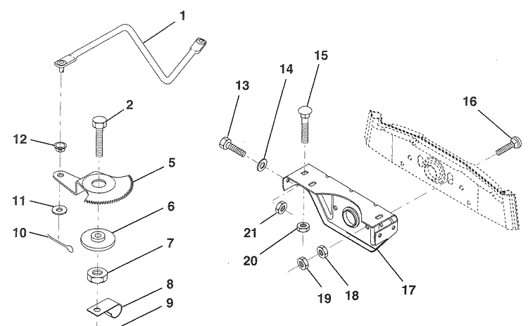 Sector Gear Diagram and Parts List for LR120 (HU1236C)(954000582)(1993-01) Husqvarna Lawn Mower