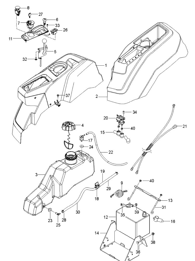 Ignition System Diagram and Parts List for Z254F (96795400100)(2018-10) Husqvarna Lawn Mower