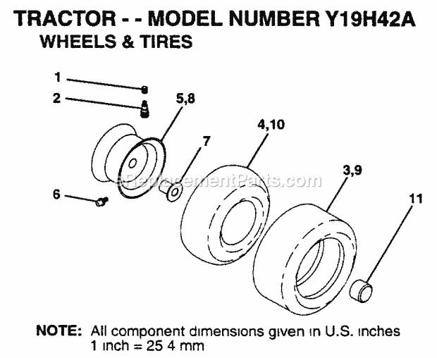 Steering Diagram and Parts List for Y19H42A 1995 Husqvarna Lawn Tractor
