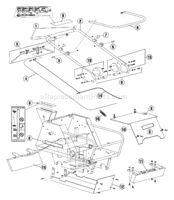 Page C Diagram and Parts List for SC18 2001-01 Husqvarna Sod Cutter