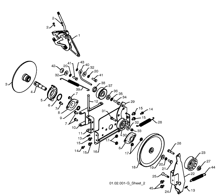 Drive 3 Diagram and Parts List for 924SB 2010-08 Husqvarna Snow Blower