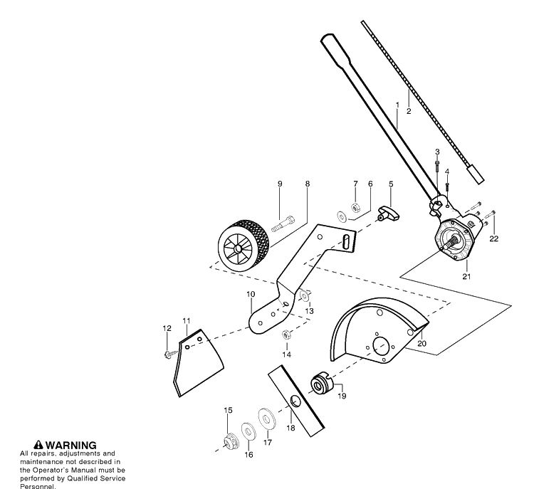 Edger Attacment Diagram and Parts List for 125LD 2006-12 Husqvarna Trimmer
