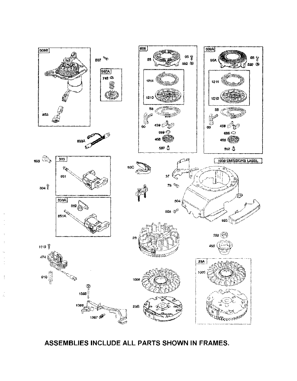 Blower housing/rewind starter Diagram and Parts List for 96173000501  Husqvarna Trimmer