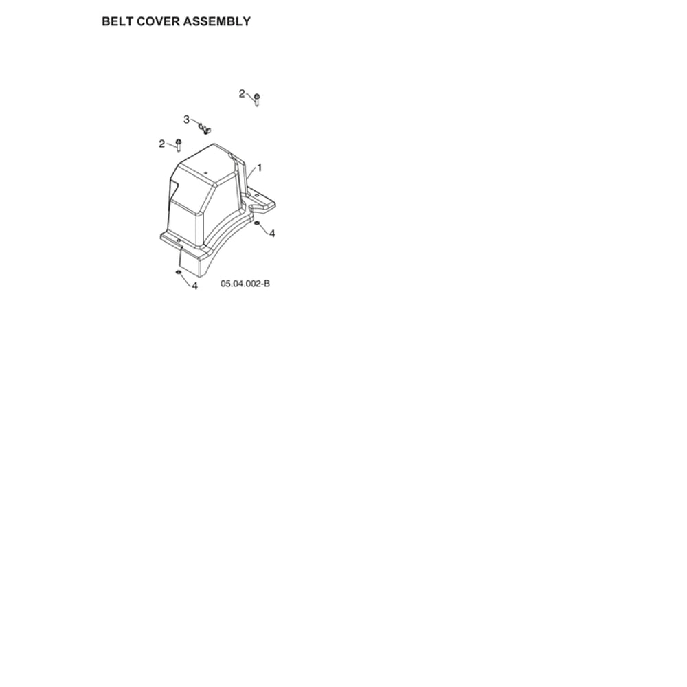Belt Cover Assembly Diagram and Parts List for 970528602  Husqvarna Snow Blower