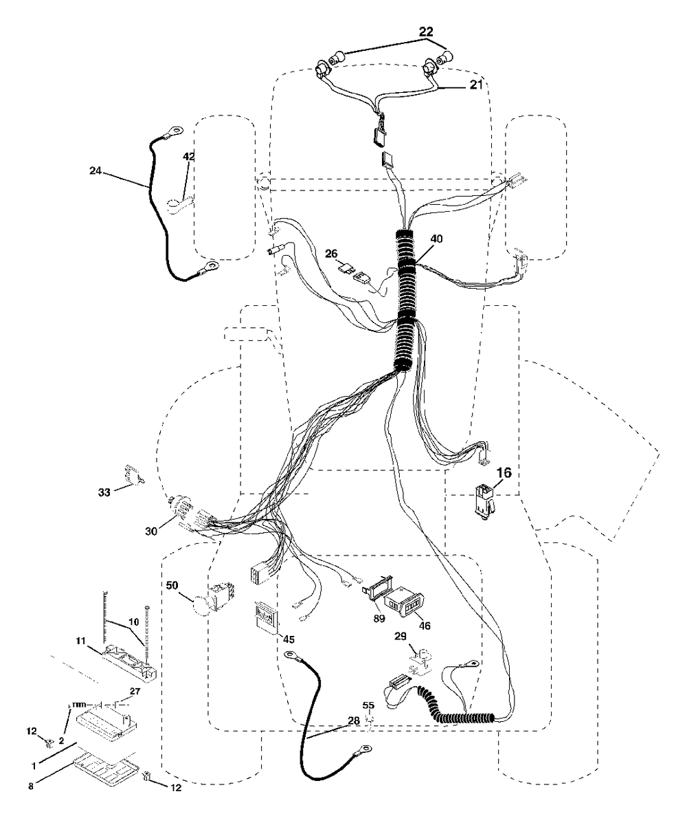Electrical Diagram and Parts List for YTH2248 (954571977-A)(2004-06) Husqvarna Lawn Tractor