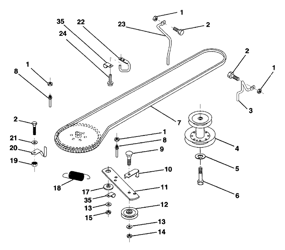 Ground Drive Diagram and Parts List for LR12 (954002701-B)(1994-10) Husqvarna Lawn Tractor