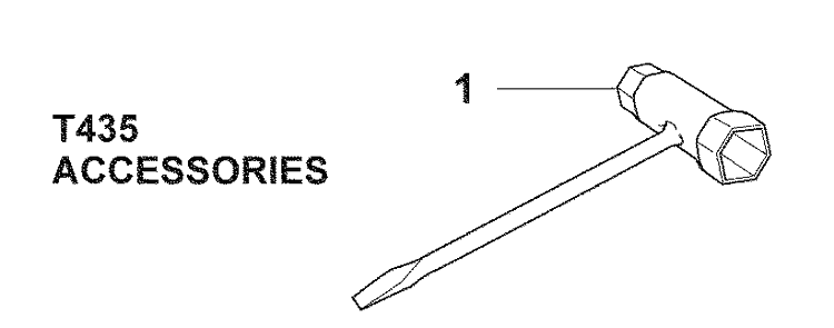 Accessories Diagram and Parts List for T435 2009-02 Husqvarna Chainsaw