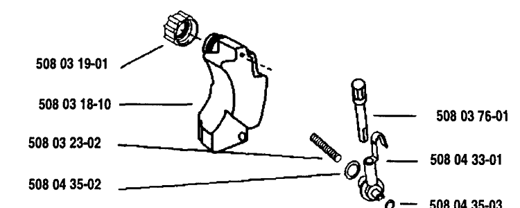 Oil Tank Assembly Diagram and Parts List for ELECTRIC16 1993-05 Husqvarna Chainsaw