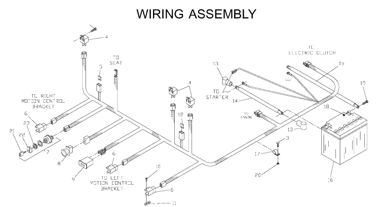 Electrical Diagram and Parts List for ZTH5225KAA (968999154)(2000-06) Husqvarna Lawn Mower