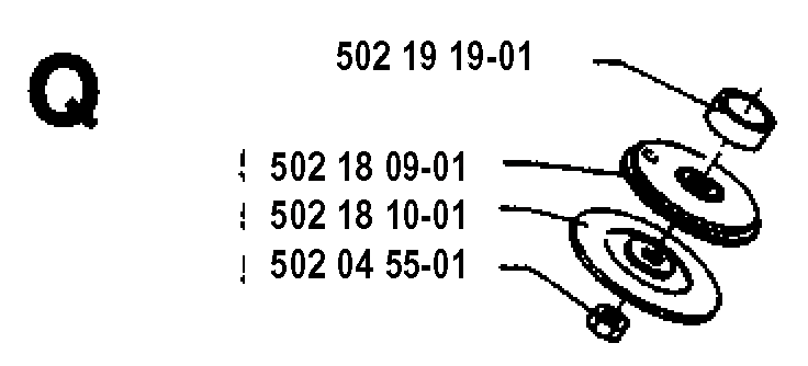 Bevel Gear 2 Diagram and Parts List for 125RB 19931400001 & Above Husqvarna Trimmer