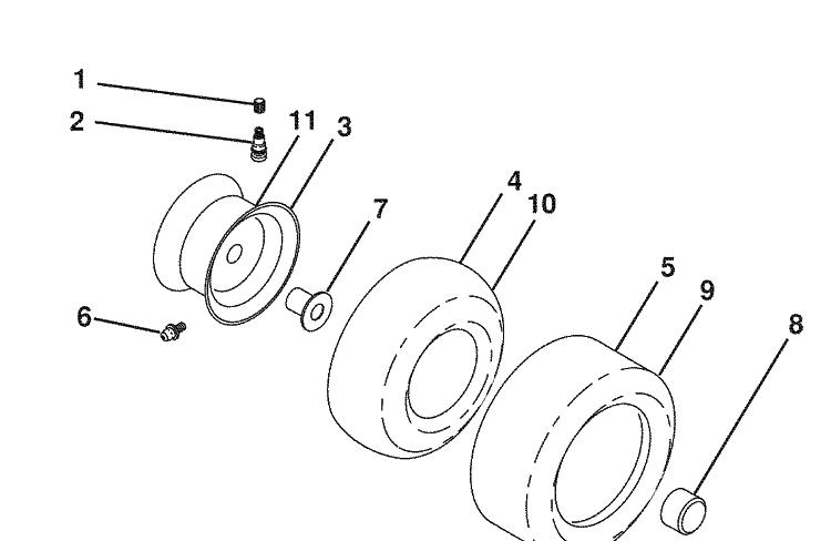 Decals / Wheels 2 Diagram and Parts List for 2246LS (96043007600)(2008-12) Husqvarna Lawn Mower