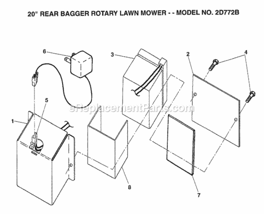 Page A Diagram and Parts List for 2D772B 1999 And Before Husqvarna Lawn Mower