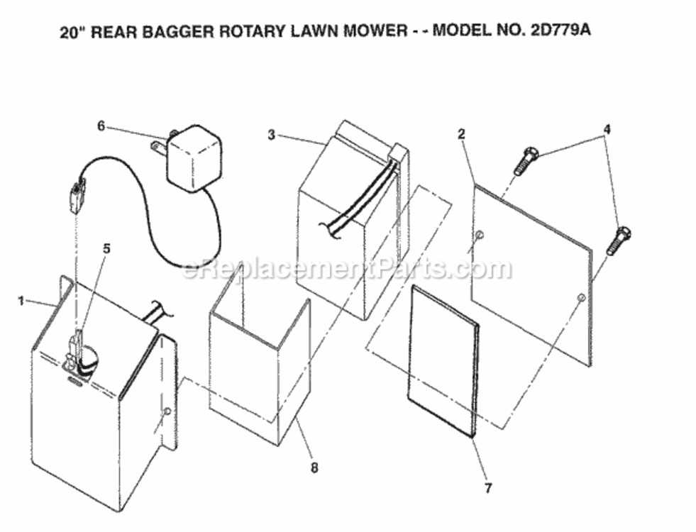 Page A Diagram and Parts List for 2D779A 1999 And Before Husqvarna Lawn Mower