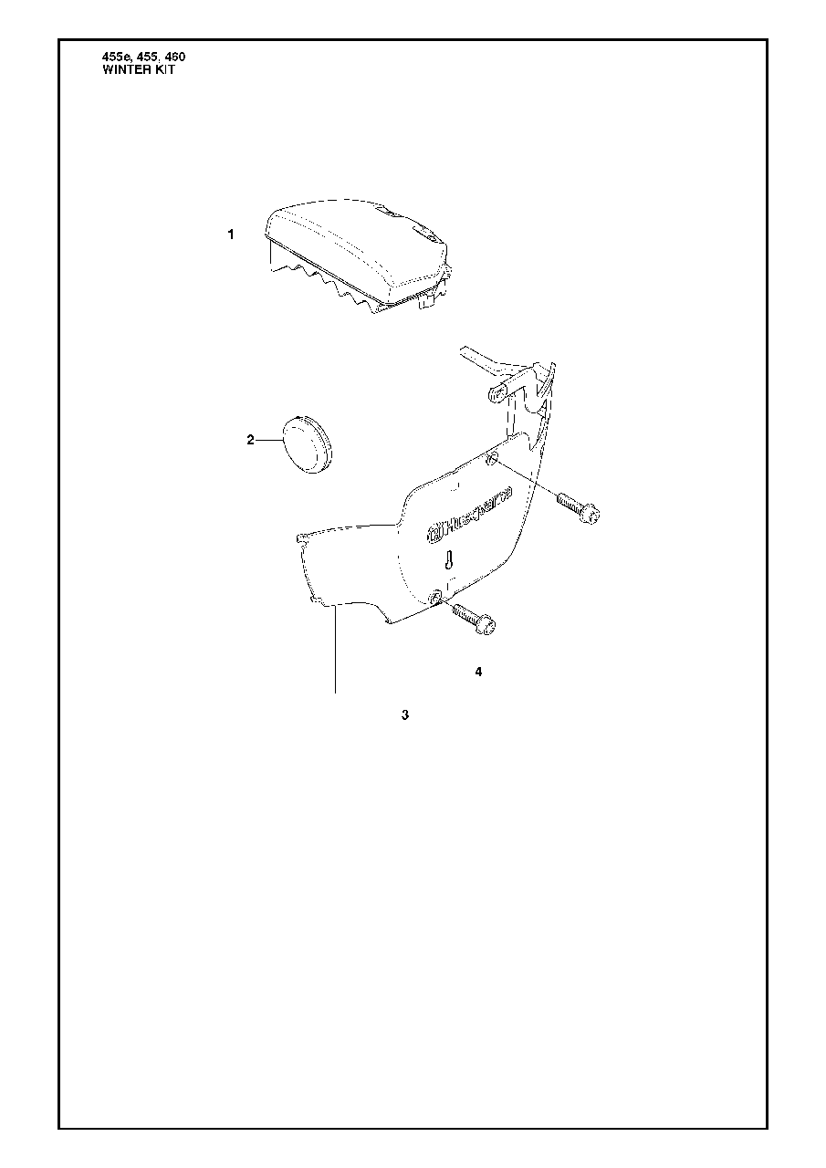 Winter Kit Diagram and Parts List for 455ERANCHER 2009-10 Husqvarna Chainsaw