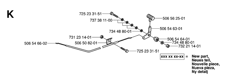 Controls 2 Diagram and Parts List for RIDER16 (953521401)(2006-01) Husqvarna Lawn Mower