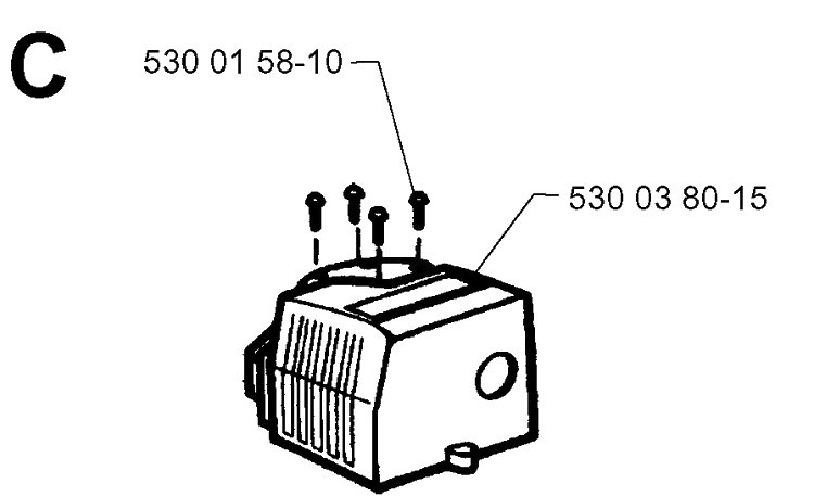 Cover Diagram and Parts List for 18H 19960900001-Current Husqvarna Hedge Trimmer
