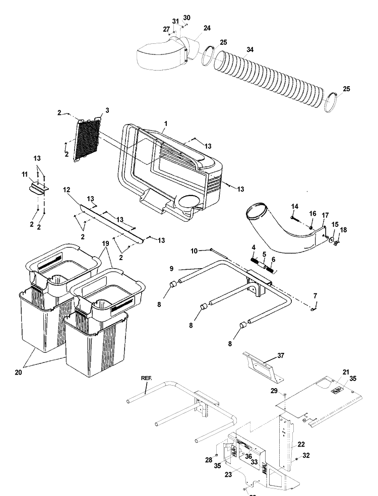 General Assembly Diagram and Parts List for CZ38 2006-02 Husqvarna Lawn Tractor Accessories