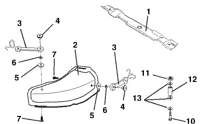 54-Inch Mower Mulch Kit Diagram and Parts List for MK54 2004-01 Husqvarna Lawn Tractor Accessories