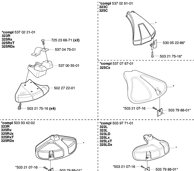 Accessories (A) Diagram and Parts List for 322L 2002-01 Husqvarna Trimmer