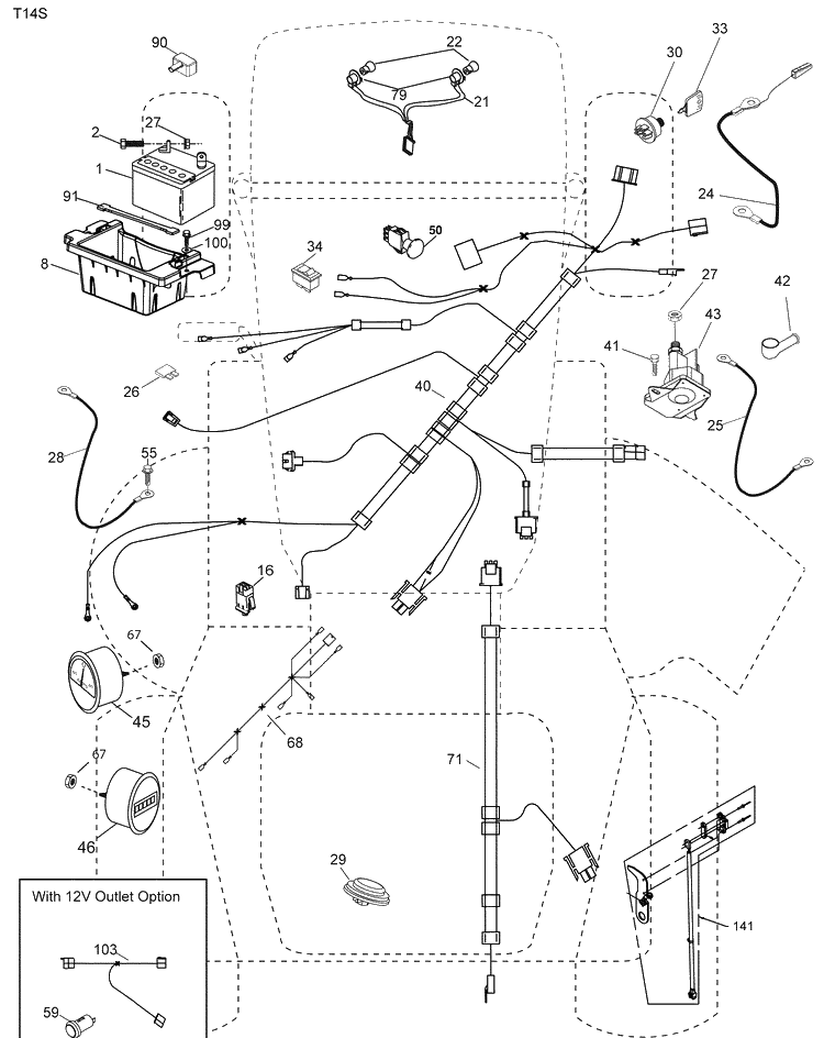 Electrical Diagram and Parts List for 2754GLS (96043006600)(2009-04) Husqvarna Lawn Mower