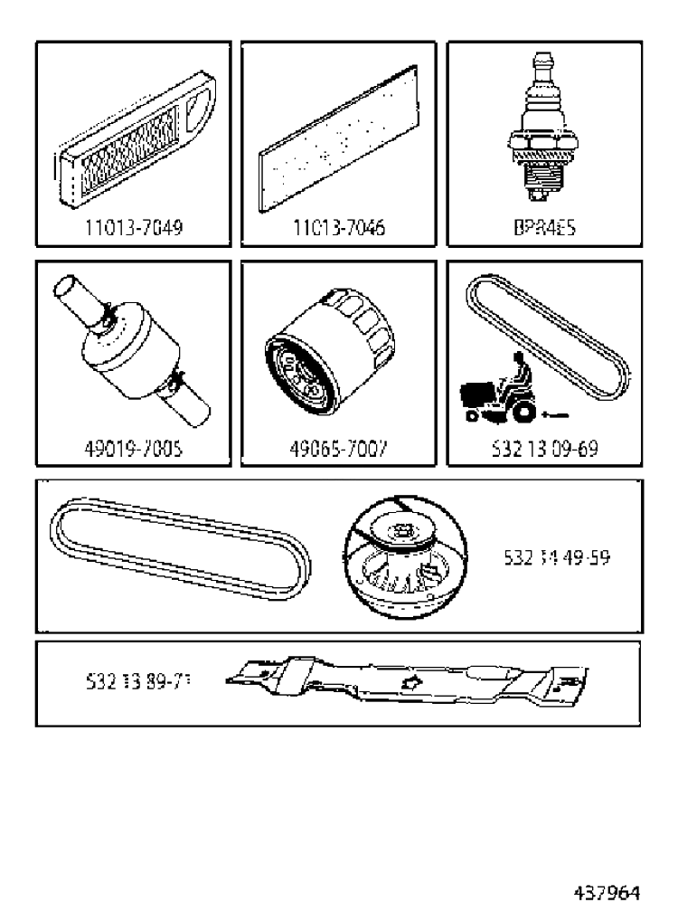 Frequently Used Parts Diagram and Parts List for YTH180 (96041002600)(2007-02) Husqvarna Lawn Tractor
