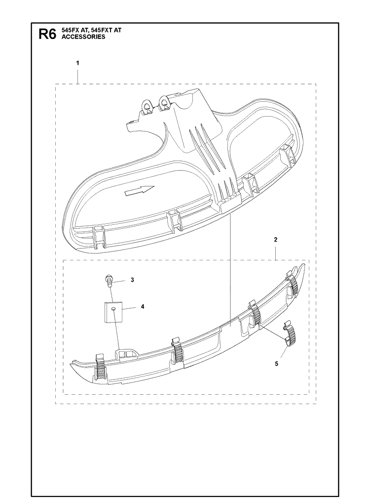 Accessories Diagram and Parts List for 545FXAT  Husqvarna Brush Cutter