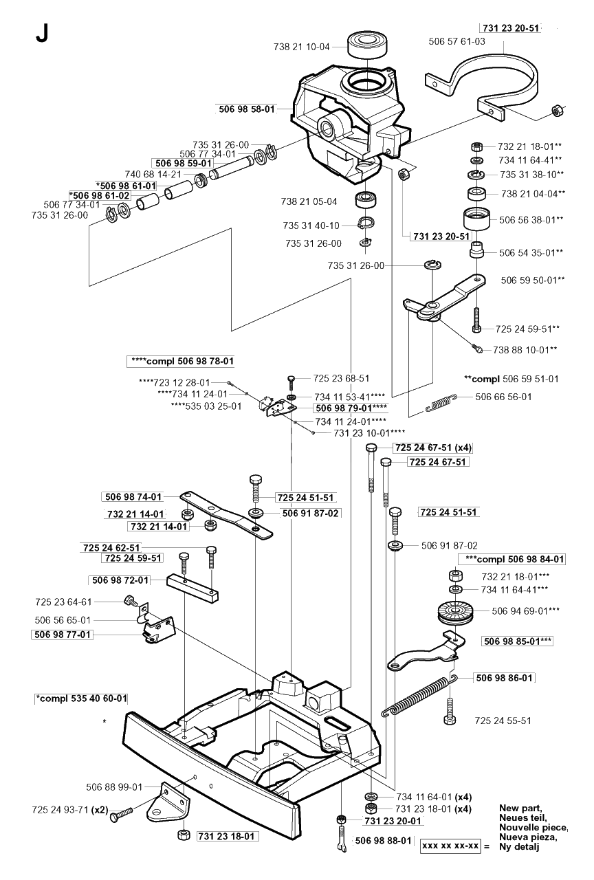 Steering Diagram and Parts List for R13 2001-01 Husqvarna Lawn Tractor