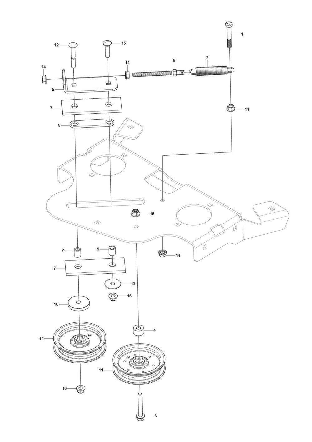 Hydraulic Pump - Motor Diagram and Parts List for V548X  Husqvarna Lawn Tractor