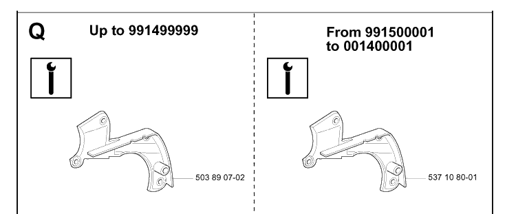 Service Updates Diagram and Parts List for 340E 20051800001-20062300000 Husqvarna Chainsaw