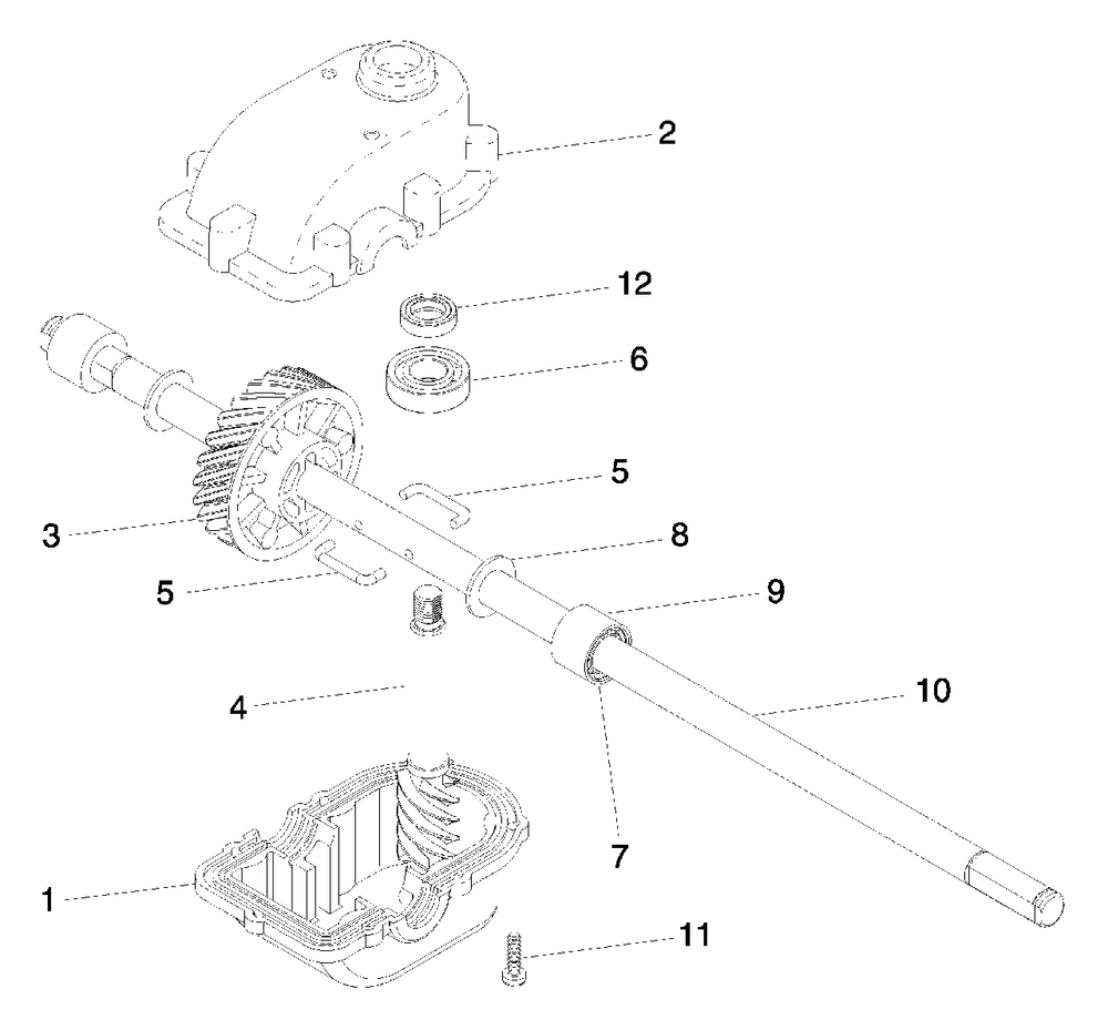 Gear Case Assembly (P/N 5321882-94) Diagram and Parts List for 55C21HV (954223890-B)(2005) Husqvarna Lawn Mower