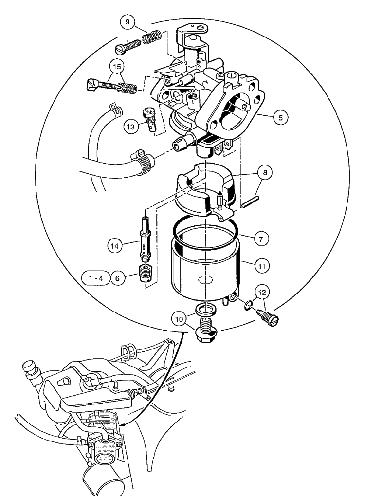 Carburetor Assembly - Fe350 Diagram and Parts List for HUV4210GXP 2005-06 Husqvarna Lawn Tractor