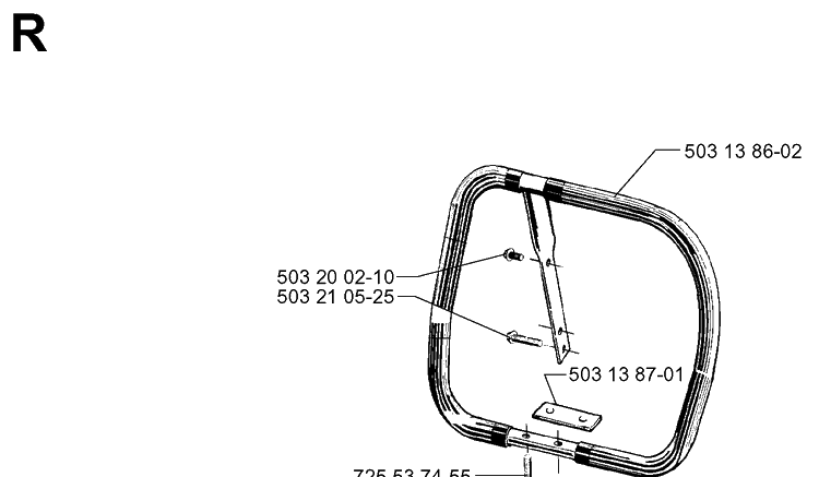 Handle Diagram and Parts List for 3120 19960100001-19980900000 Husqvarna Chainsaw