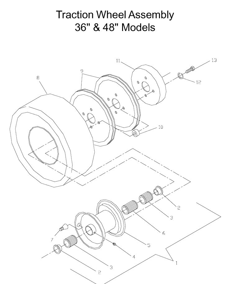 Wheels And Tires Diagram and Parts List for WG3613P (968999116)(2005-11) Husqvarna Lawn Mower