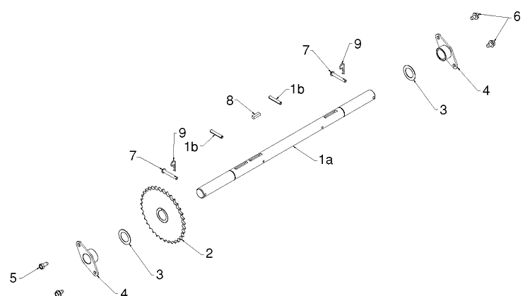 Drive 1 Diagram and Parts List for 11524E (96193007400)(2011-06) Husqvarna Snow Blower