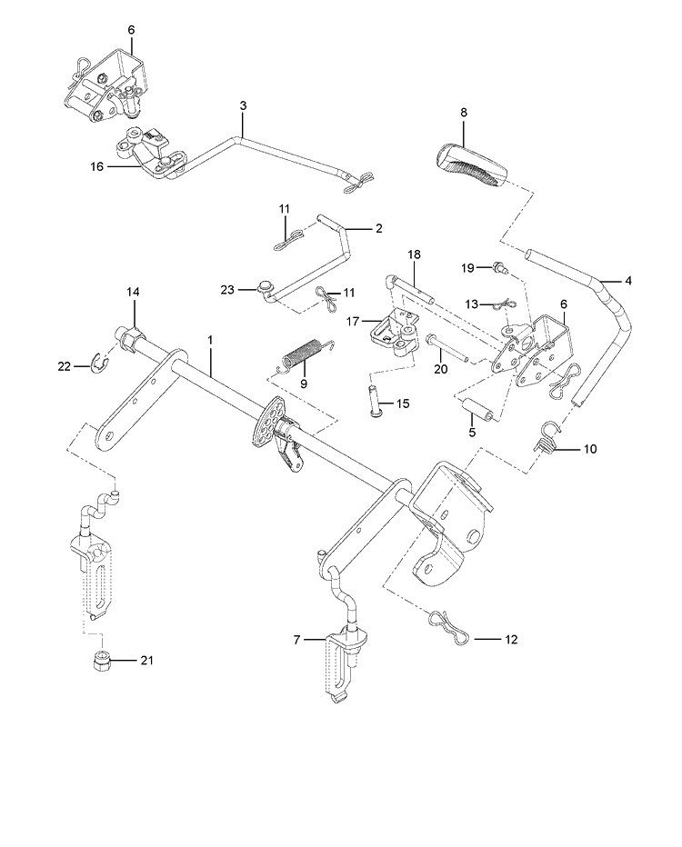 Mower Lift / Deck Lift Diagram and Parts List for Z254F (96784490101)(2018-10) Husqvarna Lawn Mower