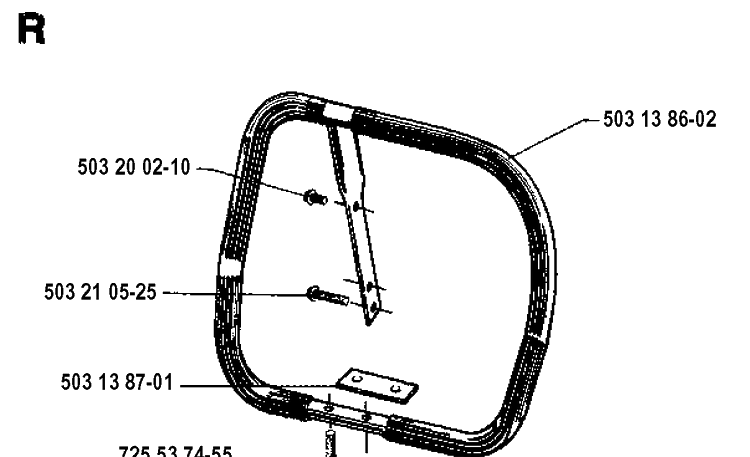 Handle 2 Diagram and Parts List for 3120 19942300001-19960100000 Husqvarna Chainsaw