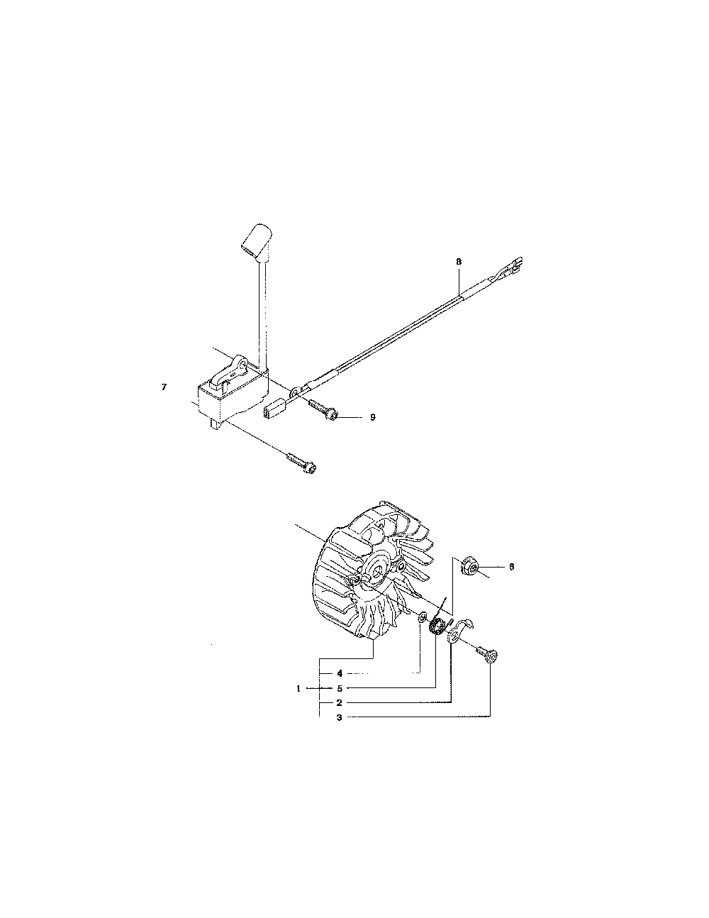 Ignition system Diagram and Parts List for 967166101  Husqvarna Chainsaw