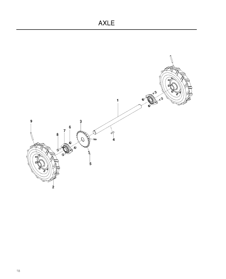 Wheels And Tires Diagram and Parts List for SC18 (968999509)(2010-05) Husqvarna Lawn Tractor Accessories