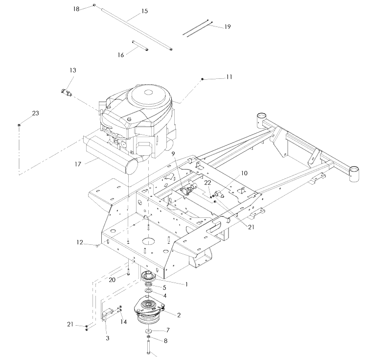 Engine Briggs And Stratton - 24 Hp Diagram and Parts List for EZ4624 (968999657)(2008-08) Husqvarna Lawn Mower