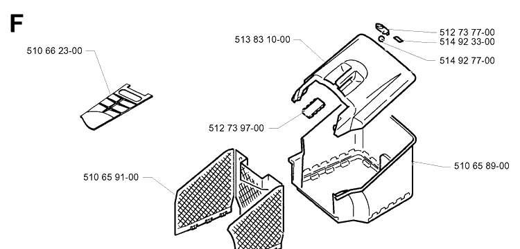 Bagger 2 Diagram and Parts List for 43EL ROYAL Husqvarna Lawn Mower