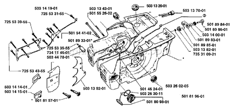 Page C Diagram and Parts List for 3120 1988-05 Husqvarna Chainsaw