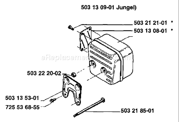 Page H Diagram and Parts List for 3120 1988-05 Husqvarna Chainsaw