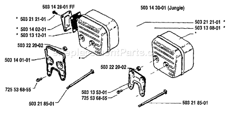 Page I Diagram and Parts List for 3120 1989-02 Husqvarna Chainsaw