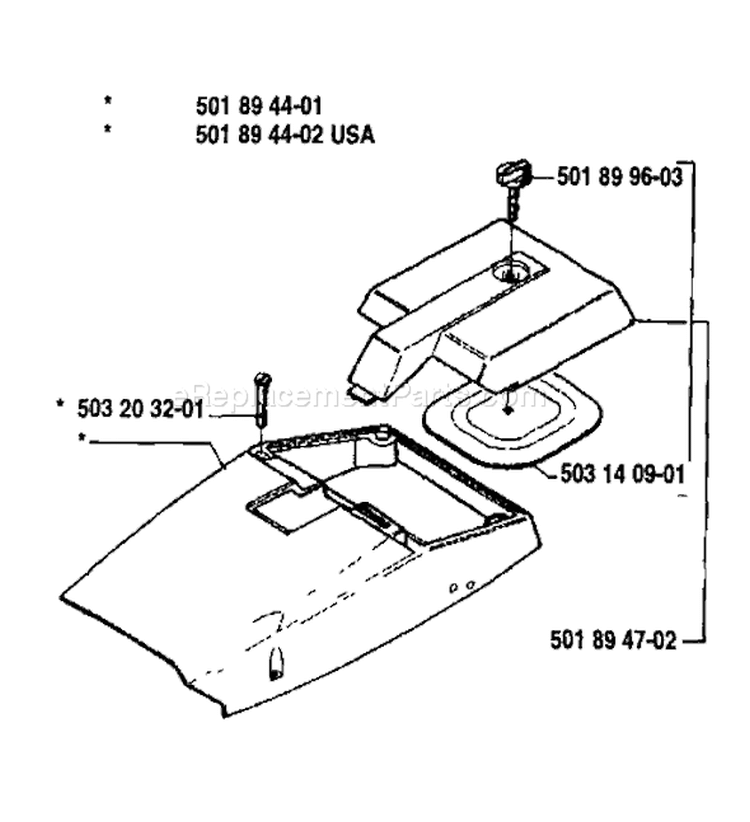 Page O Diagram and Parts List for 3120 1990-01 Husqvarna Chainsaw