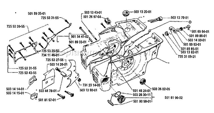 Page D Diagram and Parts List for 3120 1990-01 Husqvarna Chainsaw