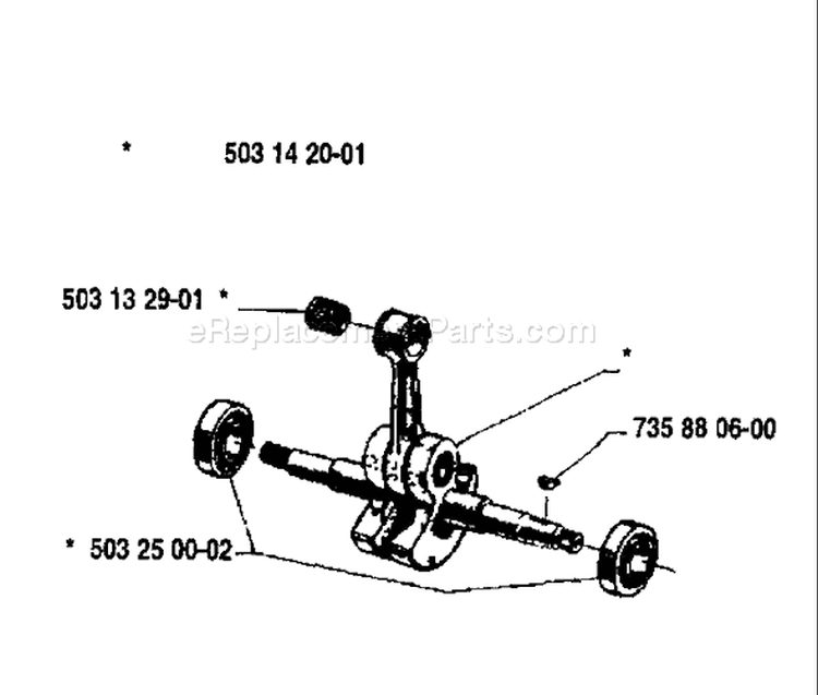 Page E Diagram and Parts List for 3120 1990-01 Husqvarna Chainsaw