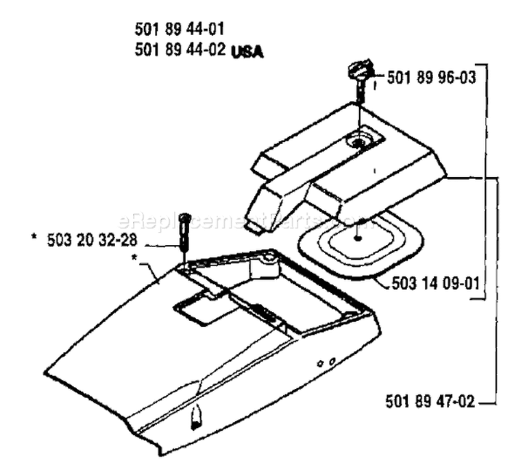 Page O Diagram and Parts List for 3120 1994-06 Husqvarna Chainsaw