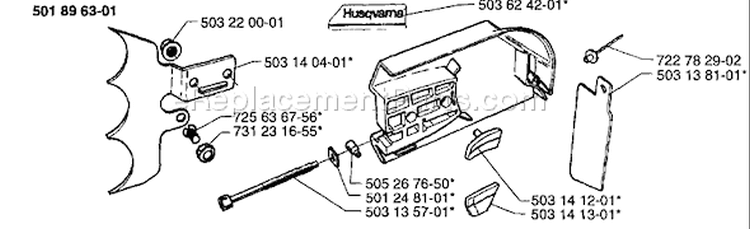 Page L Diagram and Parts List for 3120 1996-01 Husqvarna Chainsaw